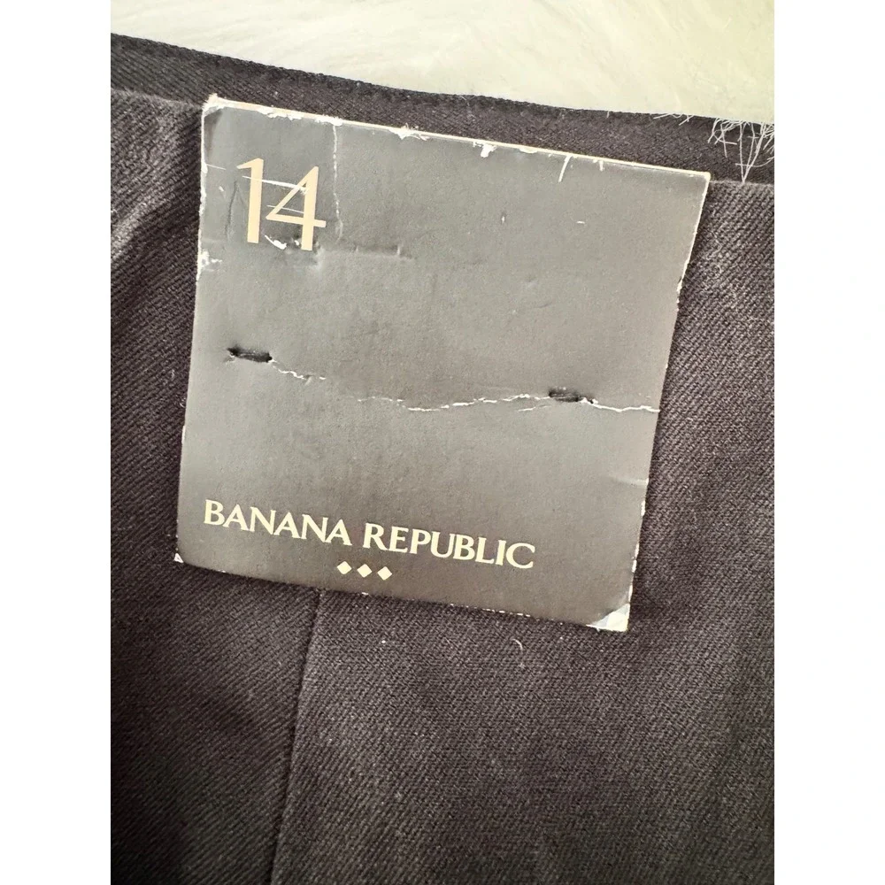 Banana Republic Womens Black Pencil Skirt‎ Size 14 Knee Length Career Office